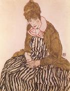 Egon Schiele Edith Schiele,Seated (mk12) Sweden oil painting reproduction